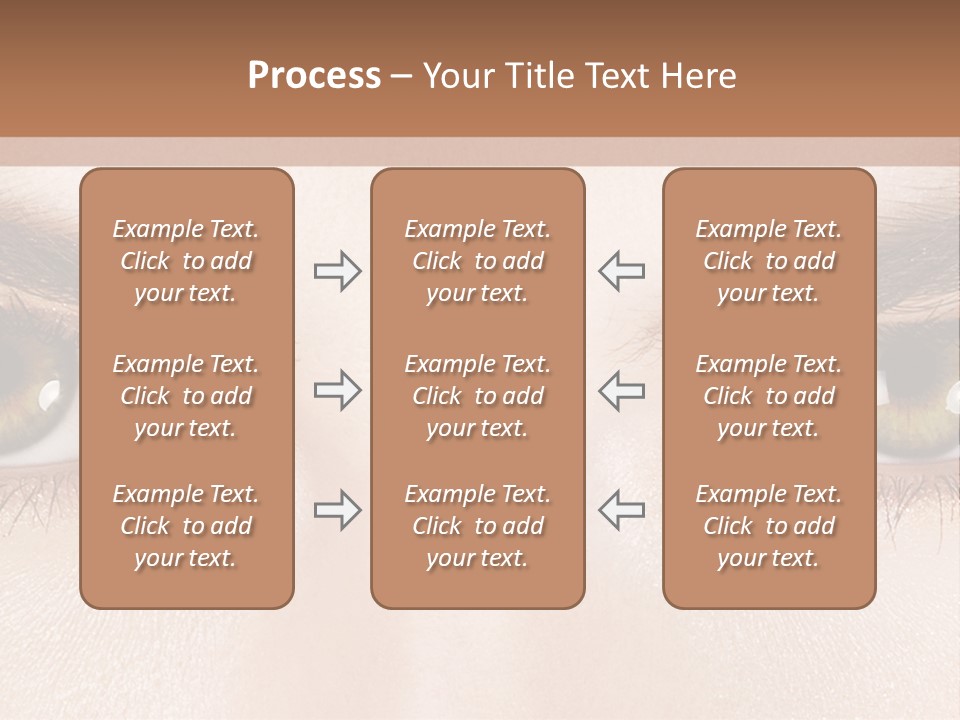 A Woman's Eyes With Long Lashes Powerpoint Template PowerPoint Template