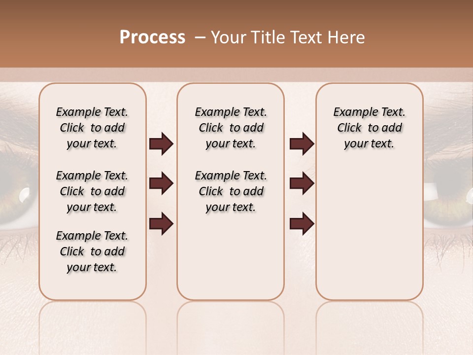A Woman's Eyes With Long Lashes Powerpoint Template PowerPoint Template