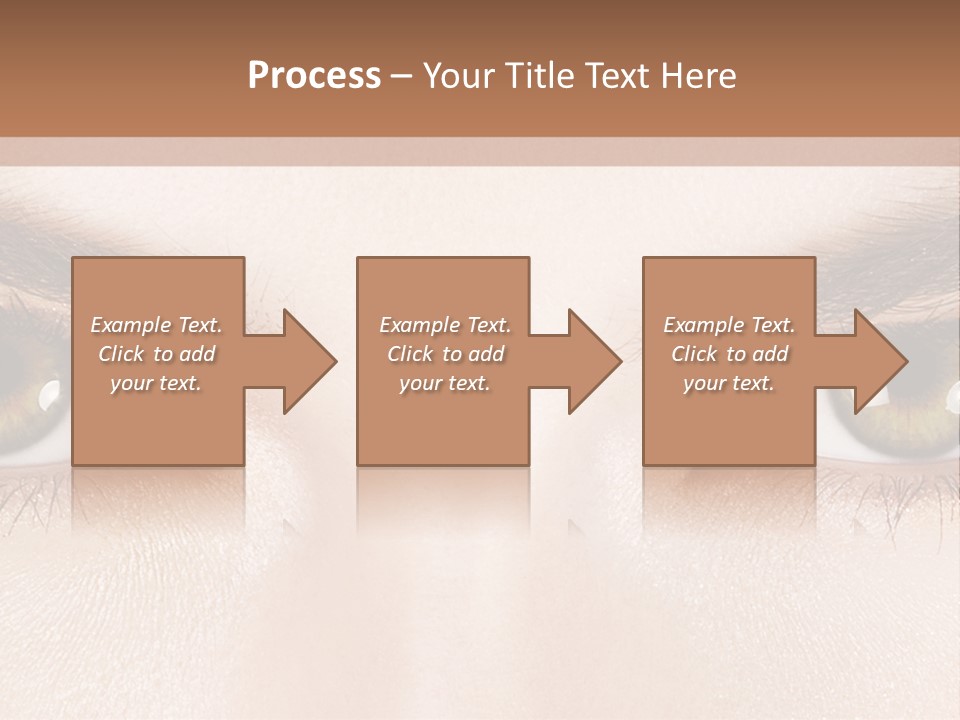 A Woman's Eyes With Long Lashes Powerpoint Template PowerPoint Template