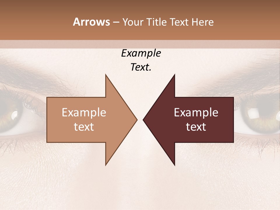 A Woman's Eyes With Long Lashes Powerpoint Template PowerPoint Template