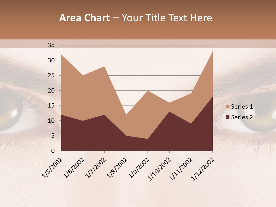 A Woman's Eyes With Long Lashes Powerpoint Template PowerPoint Template