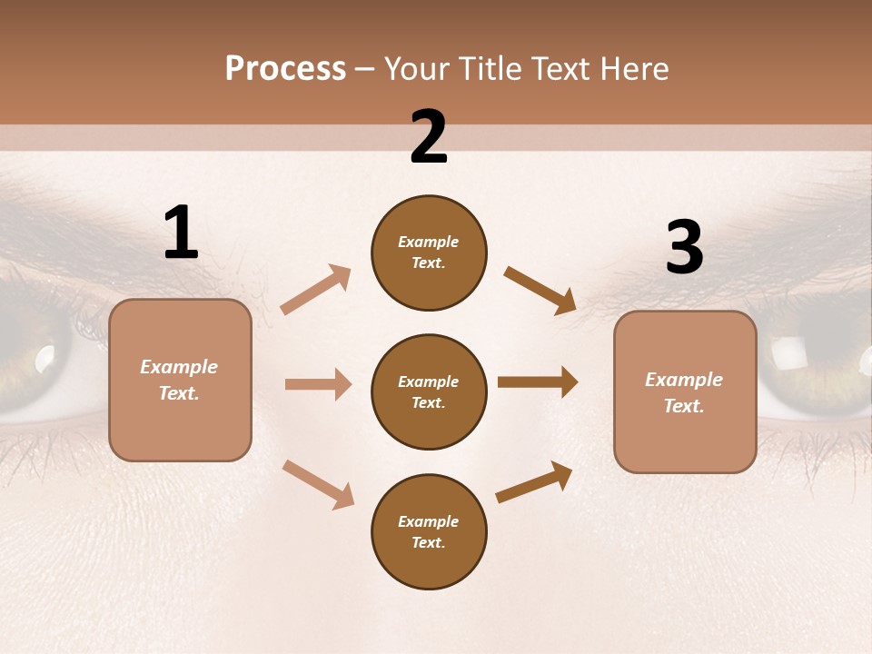 A Woman's Eyes With Long Lashes Powerpoint Template PowerPoint Template