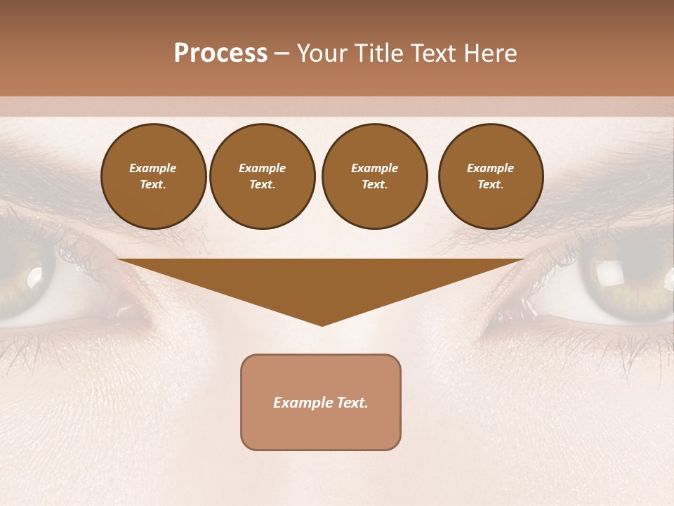 A Woman's Eyes With Long Lashes Powerpoint Template PowerPoint Template