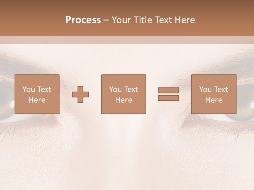 A Woman's Eyes With Long Lashes Powerpoint Template PowerPoint Template