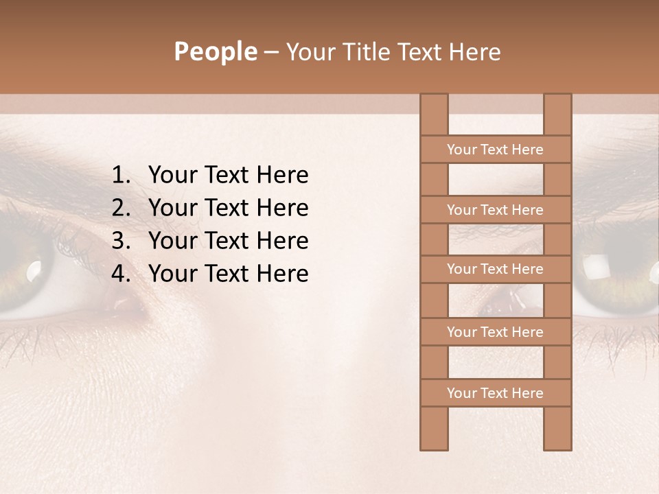 A Woman's Eyes With Long Lashes Powerpoint Template PowerPoint Template