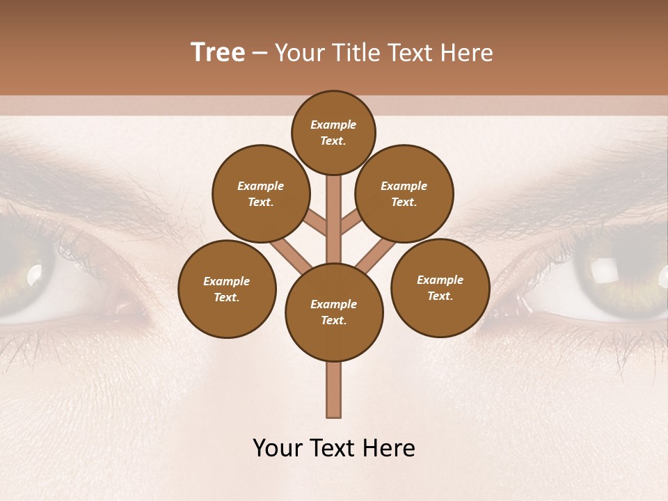 A Woman's Eyes With Long Lashes Powerpoint Template PowerPoint Template