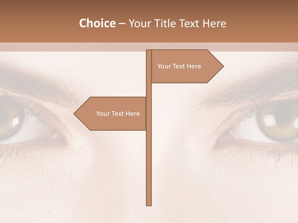 A Woman's Eyes With Long Lashes Powerpoint Template PowerPoint Template