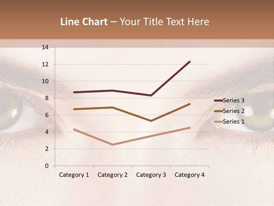 A Woman's Eyes With Long Lashes Powerpoint Template PowerPoint Template