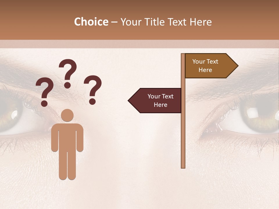 A Woman's Eyes With Long Lashes Powerpoint Template PowerPoint Template