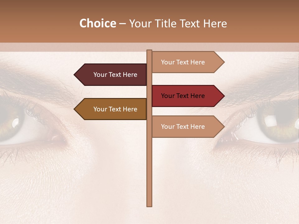 A Woman's Eyes With Long Lashes Powerpoint Template PowerPoint Template