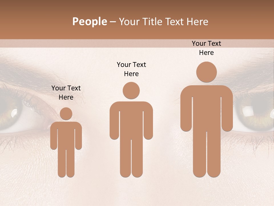 A Woman's Eyes With Long Lashes Powerpoint Template PowerPoint Template