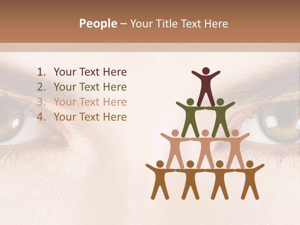 A Woman's Eyes With Long Lashes Powerpoint Template PowerPoint Template