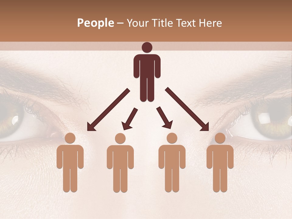 A Woman's Eyes With Long Lashes Powerpoint Template PowerPoint Template