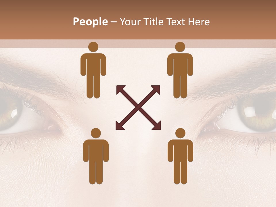 A Woman's Eyes With Long Lashes Powerpoint Template PowerPoint Template