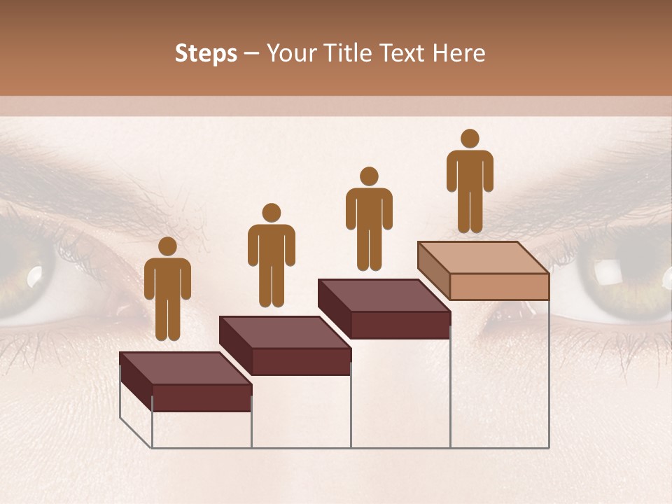 A Woman's Eyes With Long Lashes Powerpoint Template PowerPoint Template
