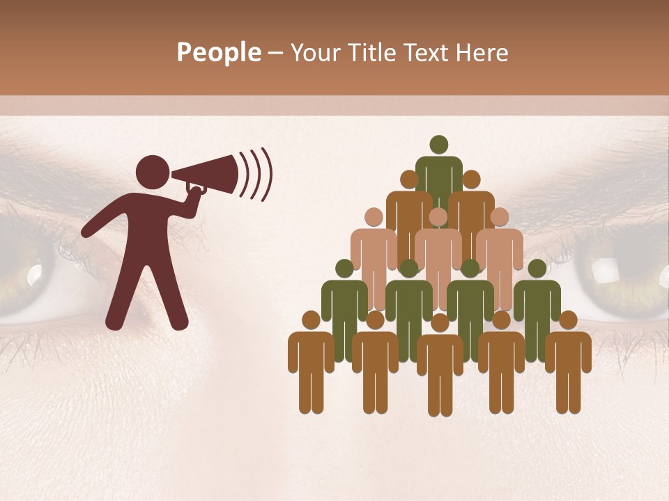 A Woman's Eyes With Long Lashes Powerpoint Template PowerPoint Template