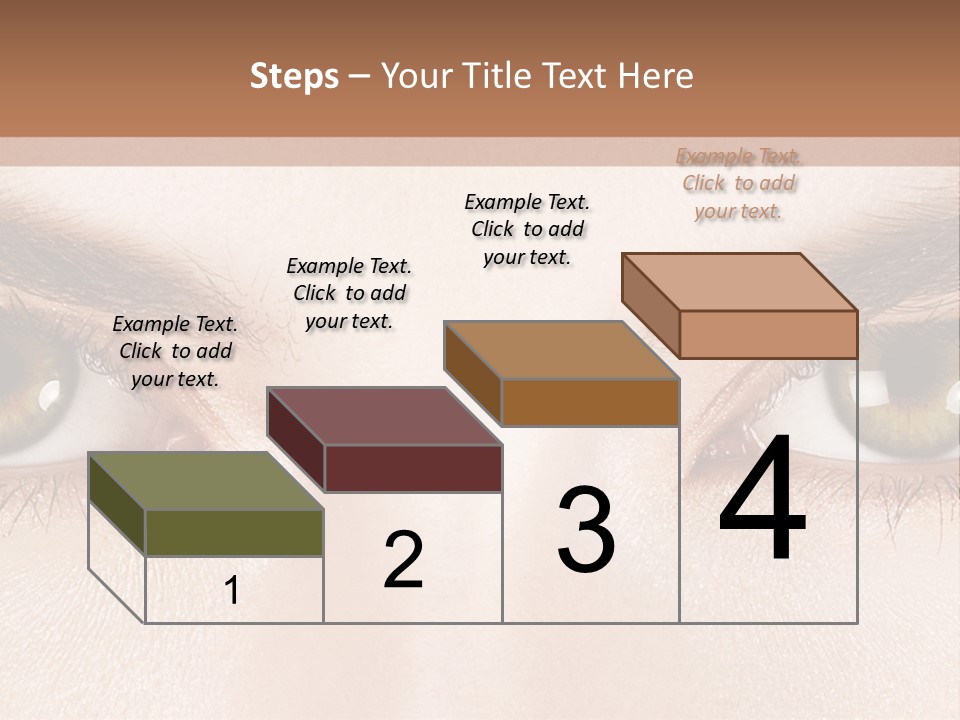 A Woman's Eyes With Long Lashes Powerpoint Template PowerPoint Template