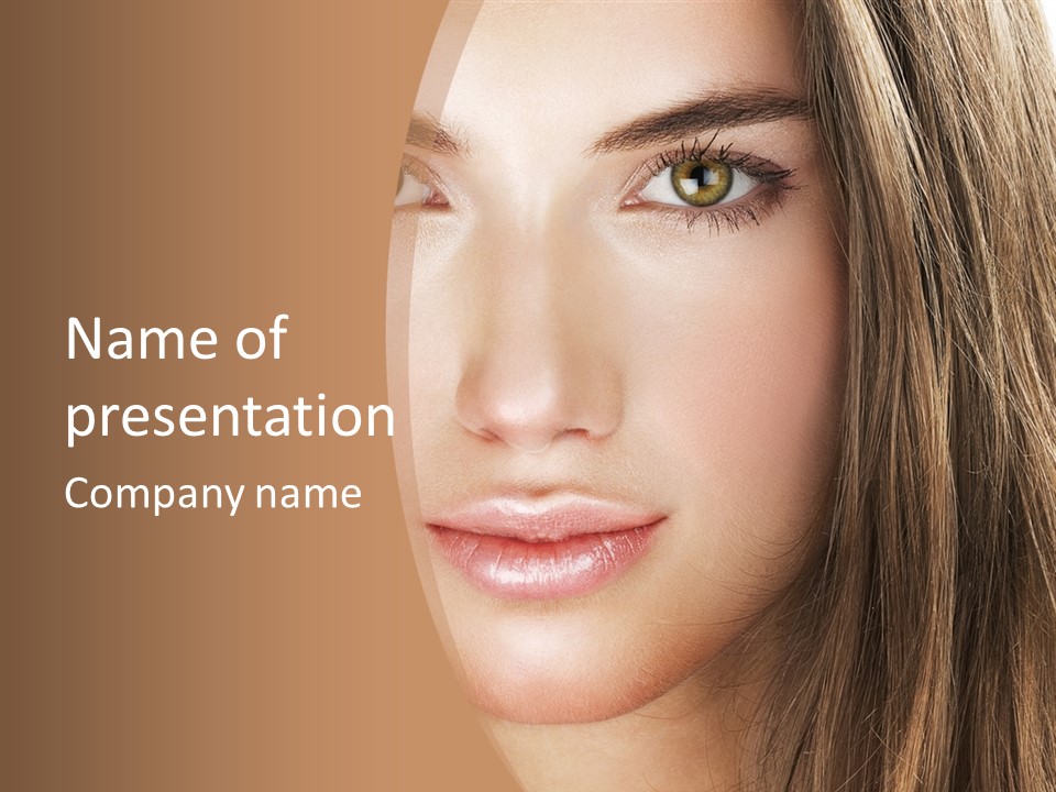 Female Youth Makeup PowerPoint Template