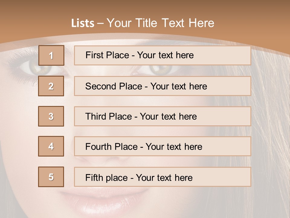 Female Youth Makeup PowerPoint Template