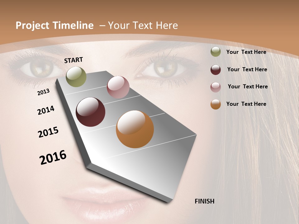 Female Youth Makeup PowerPoint Template