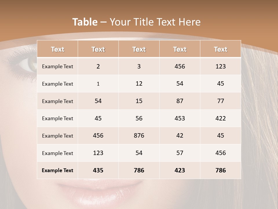 Female Youth Makeup PowerPoint Template