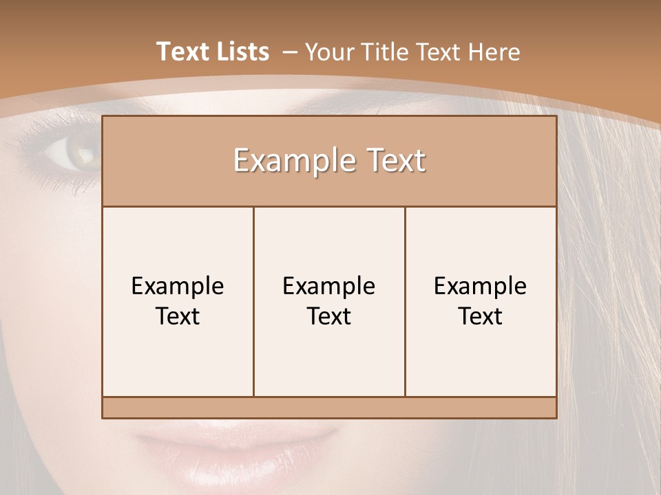 Female Youth Makeup PowerPoint Template