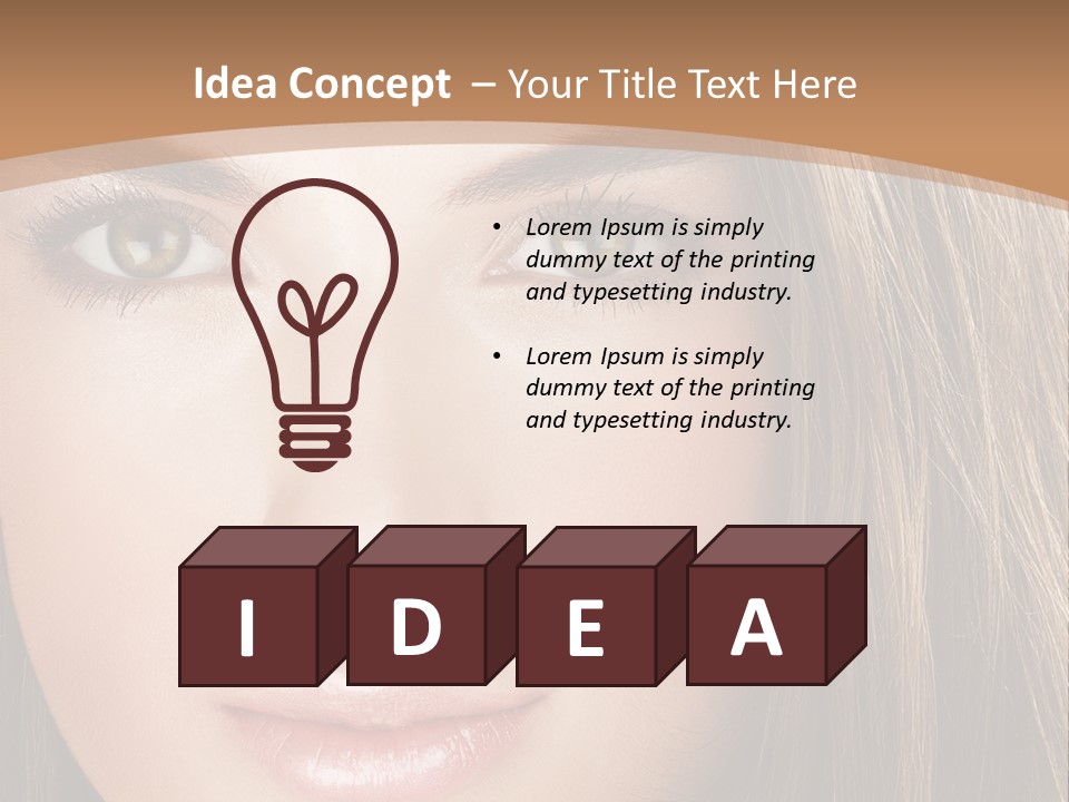 Female Youth Makeup PowerPoint Template