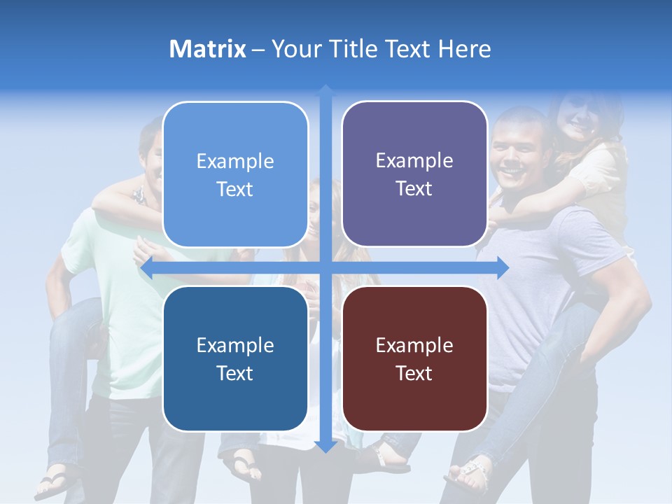 Happiness Piggyback Black PowerPoint Template