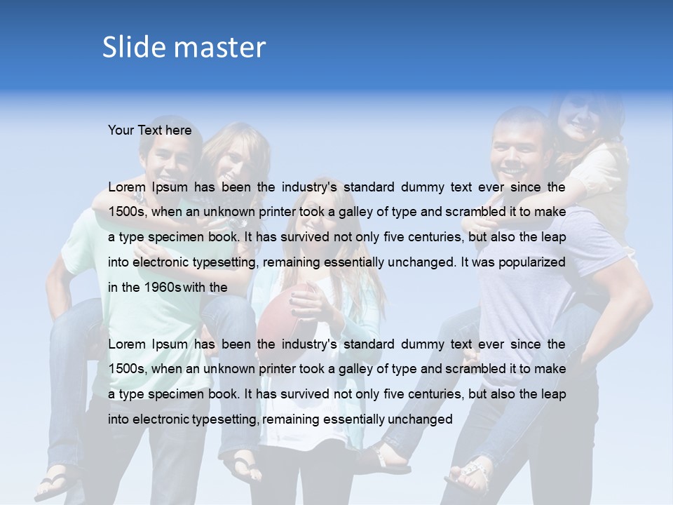 Happiness Piggyback Black PowerPoint Template