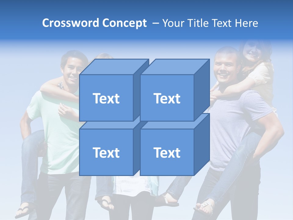 Happiness Piggyback Black PowerPoint Template