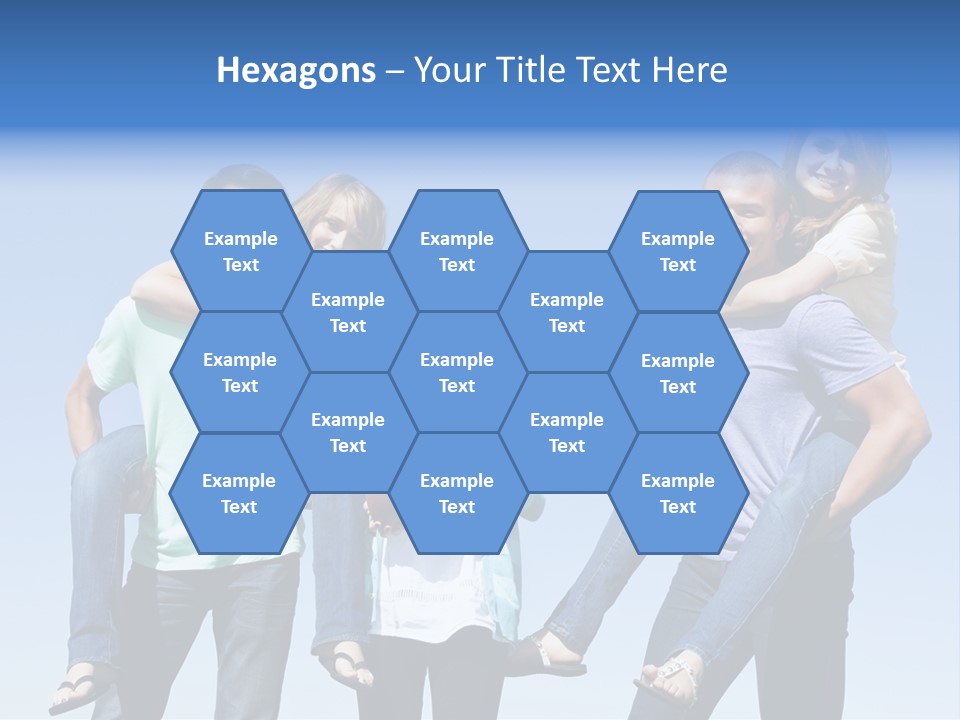 Happiness Piggyback Black PowerPoint Template