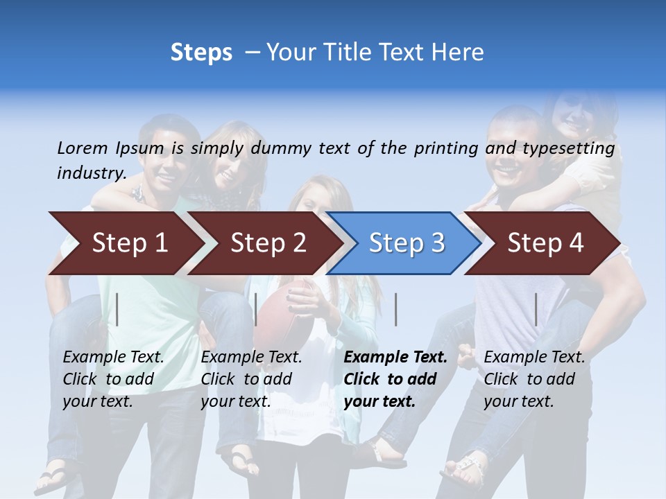Happiness Piggyback Black PowerPoint Template