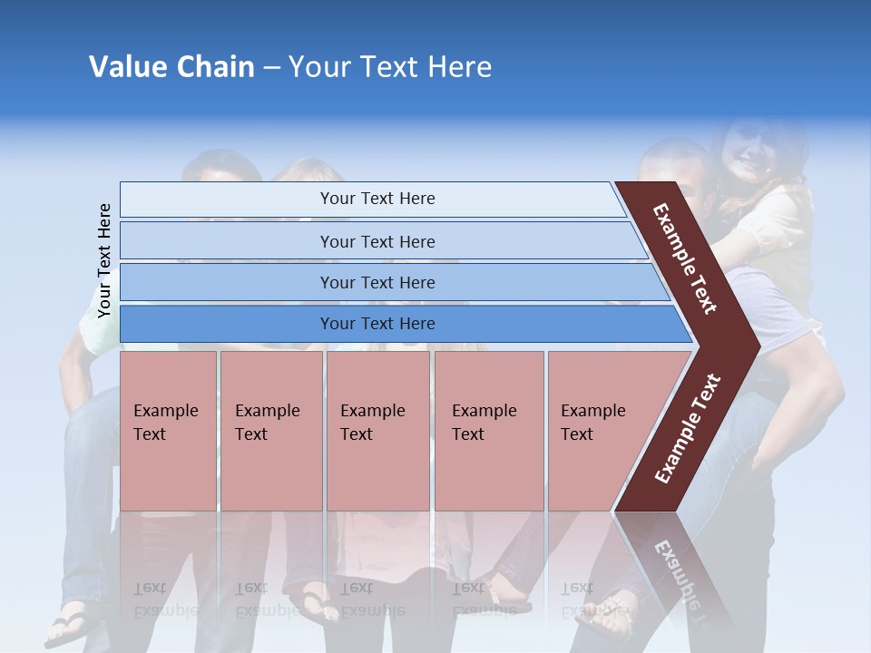 Happiness Piggyback Black PowerPoint Template