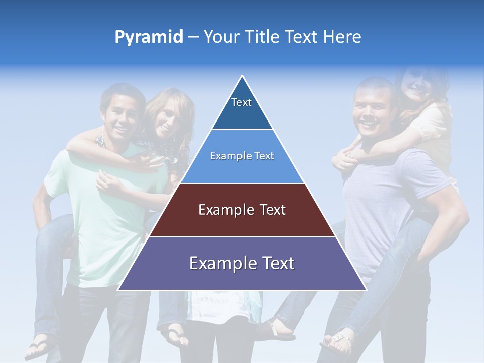 Happiness Piggyback Black PowerPoint Template