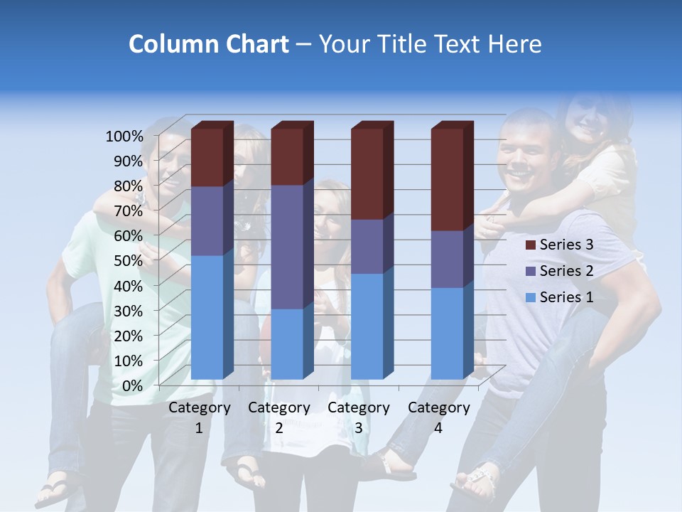 Happiness Piggyback Black PowerPoint Template
