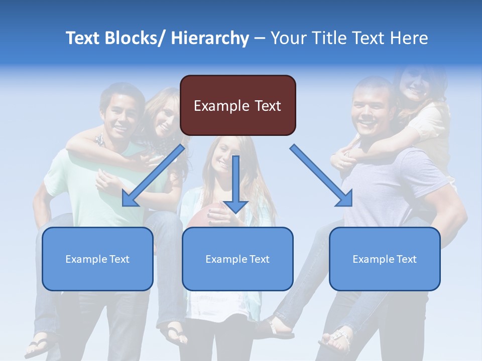 Happiness Piggyback Black PowerPoint Template