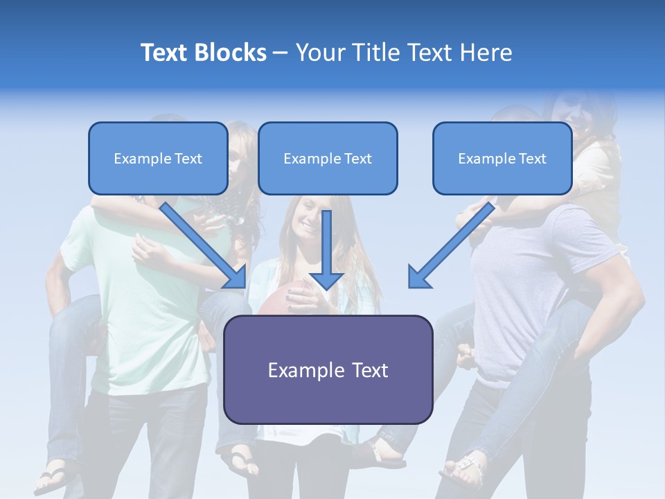Happiness Piggyback Black PowerPoint Template