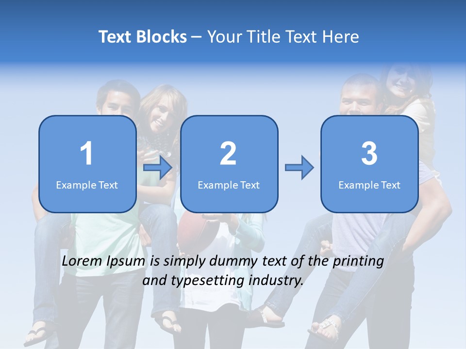 Happiness Piggyback Black PowerPoint Template