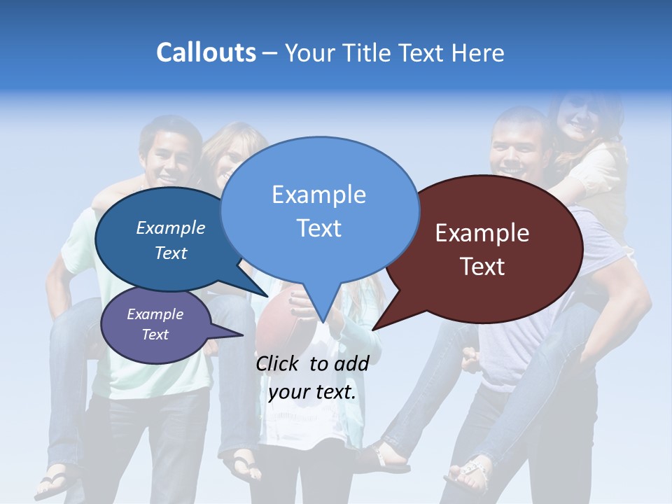 Happiness Piggyback Black PowerPoint Template