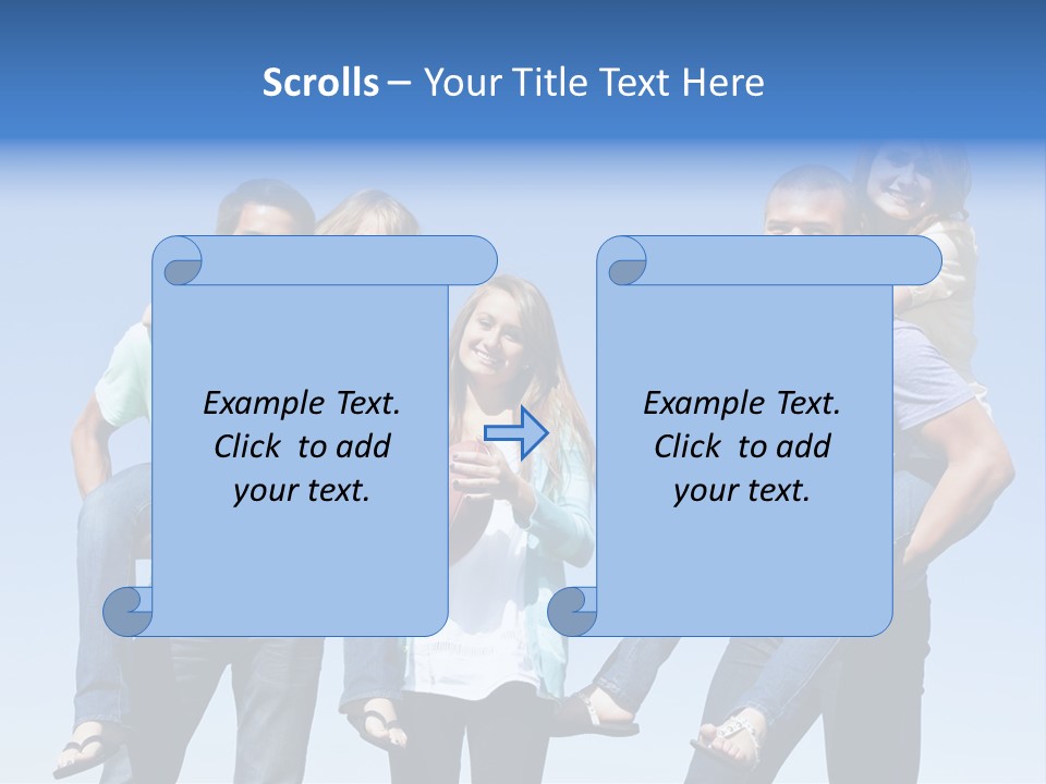 Happiness Piggyback Black PowerPoint Template