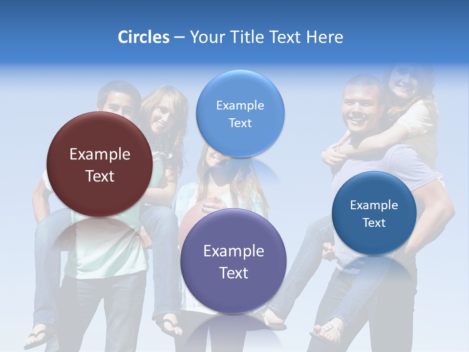 Happiness Piggyback Black PowerPoint Template