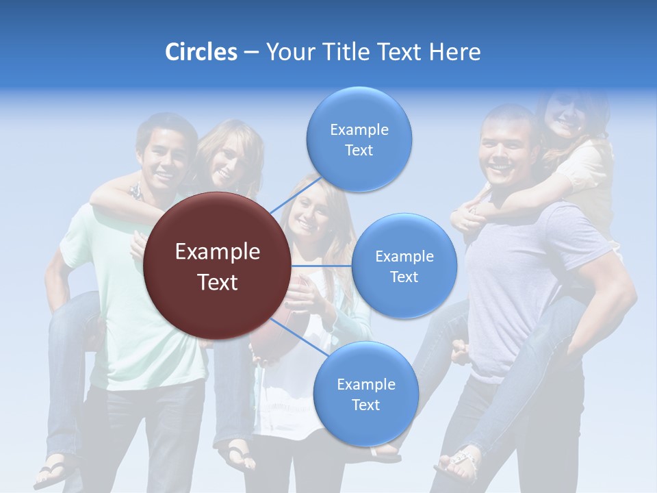 Happiness Piggyback Black PowerPoint Template