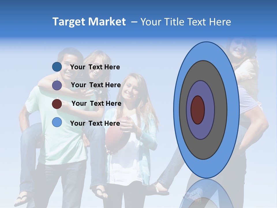 Happiness Piggyback Black PowerPoint Template