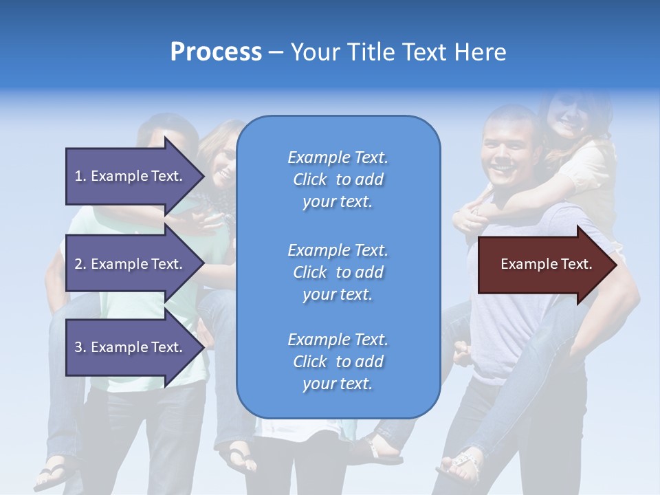 Happiness Piggyback Black PowerPoint Template