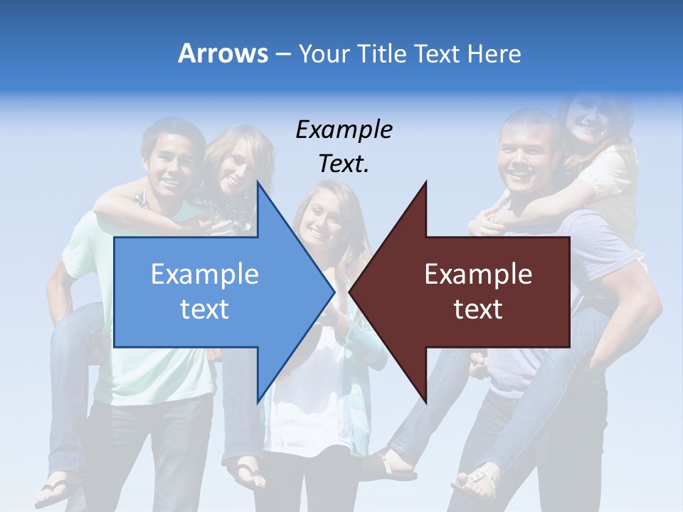 Happiness Piggyback Black PowerPoint Template