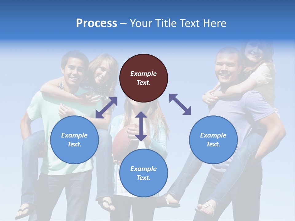 Happiness Piggyback Black PowerPoint Template