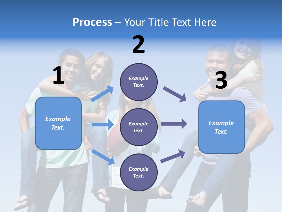 Happiness Piggyback Black PowerPoint Template