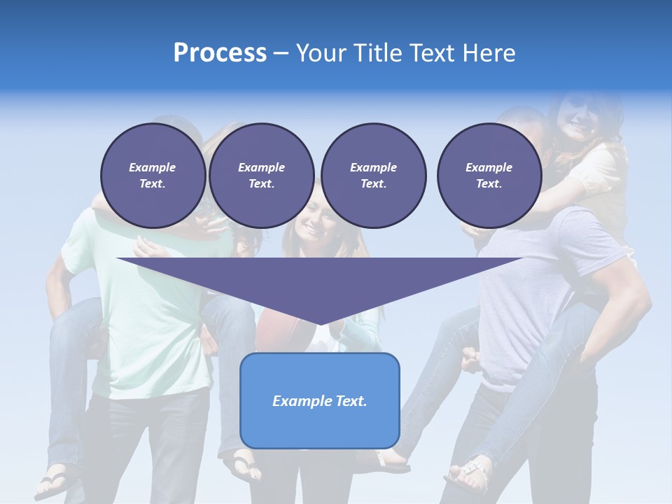 Happiness Piggyback Black PowerPoint Template
