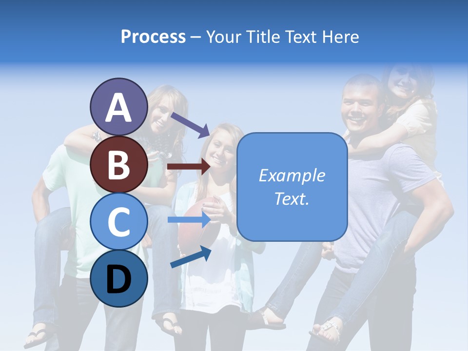 Happiness Piggyback Black PowerPoint Template