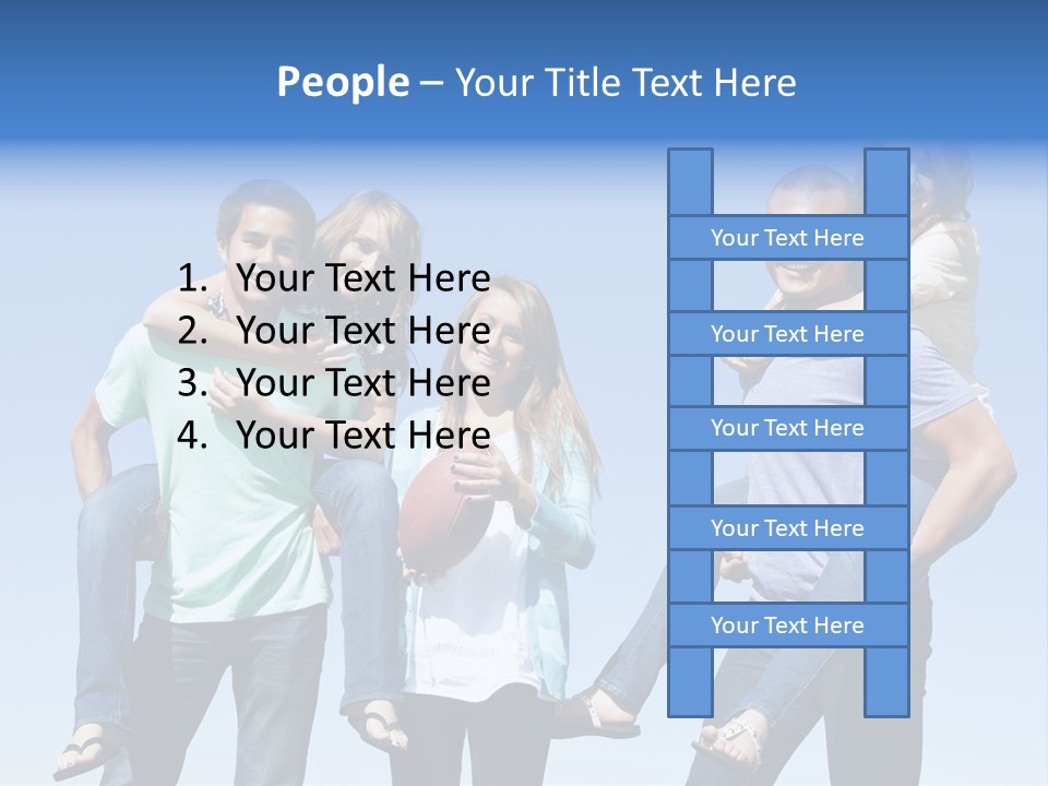 Happiness Piggyback Black PowerPoint Template